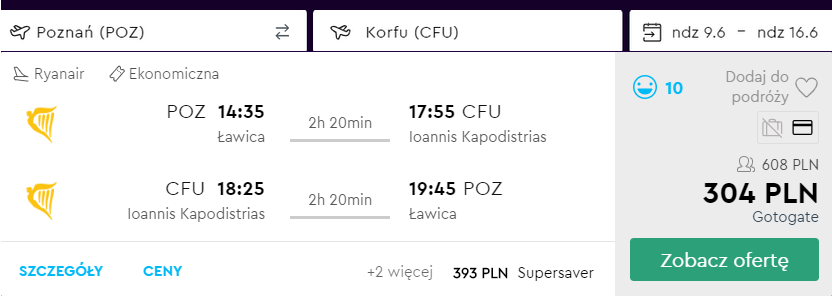 loty na korfu