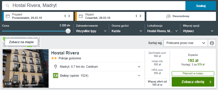 Rezerwacja obiektu
