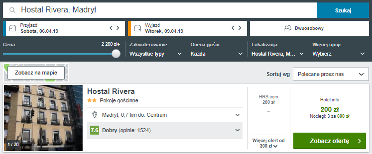Rezerwacja obiektu