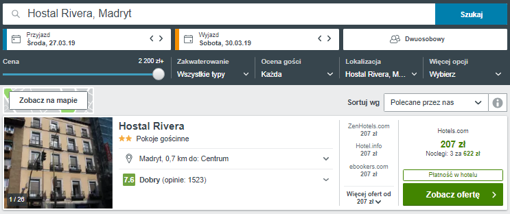 Rezerwacja obiektu
