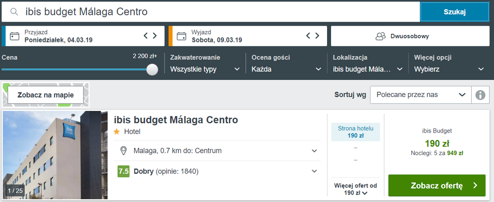 noclegi w maladze