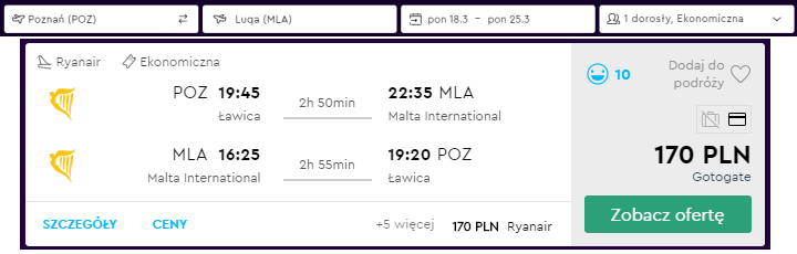 Malta loty