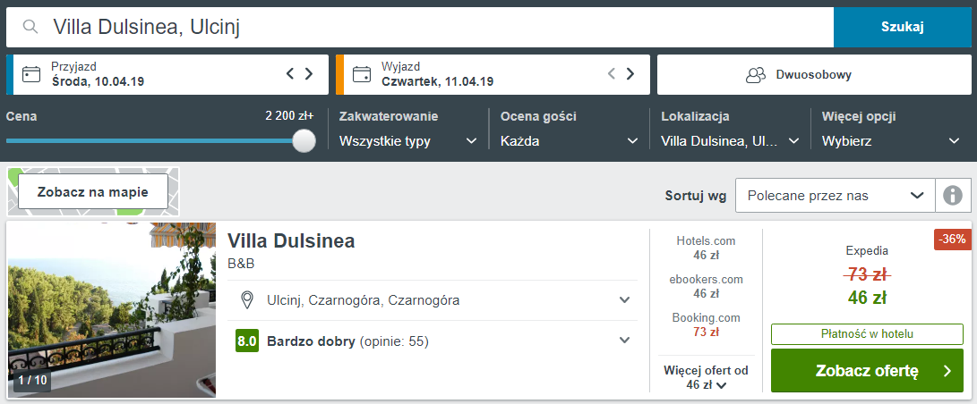 Czarnogóra noclegi