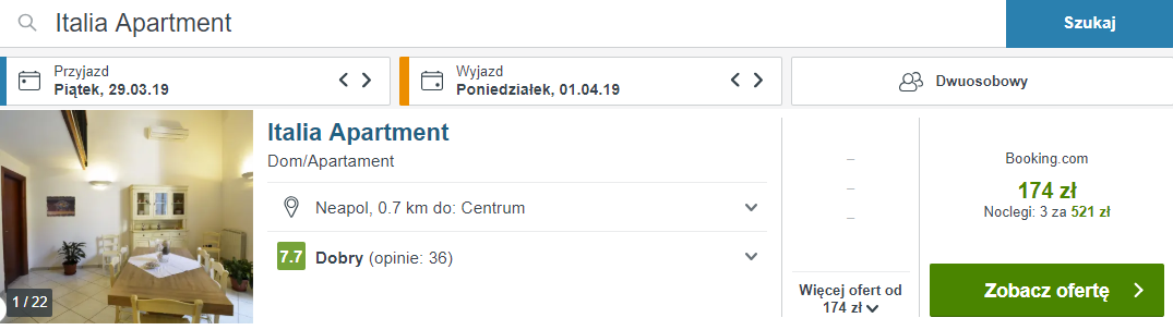 rezerwacja noclegów