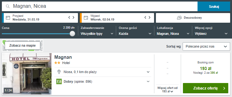 Rezerwacja obiektu