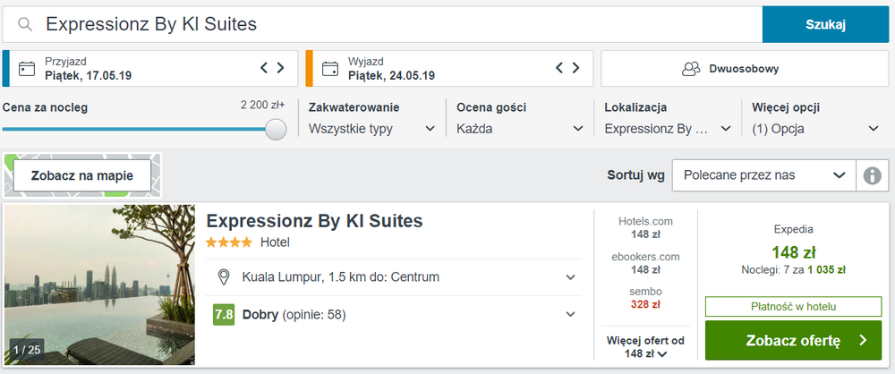 tanie spanie w malezji