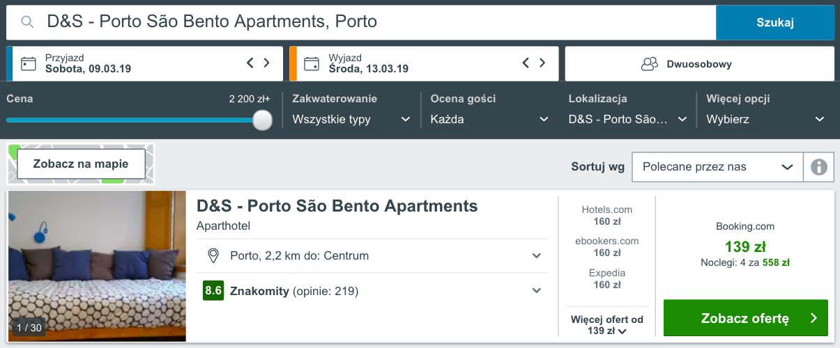 zarezerwuj hotel w porto