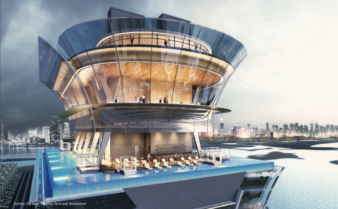 palm tower basen