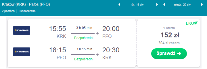 Pafos loty
