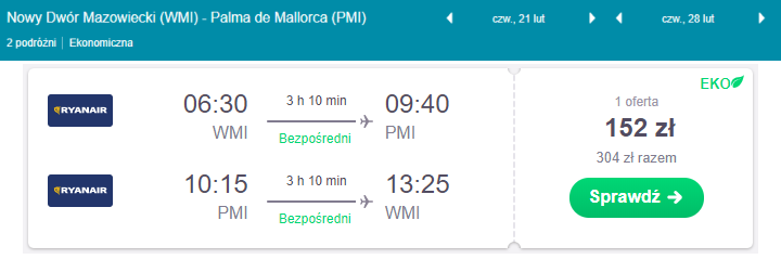 Majrka loty