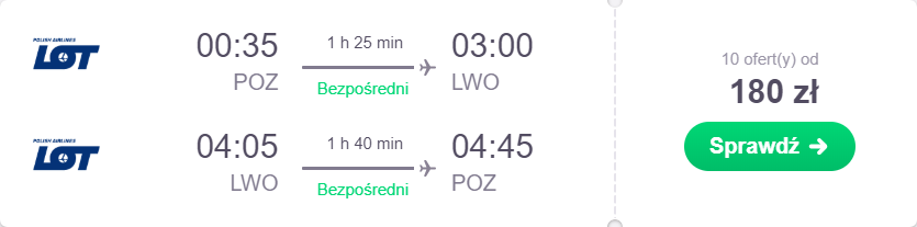 lwów z poznania tanio