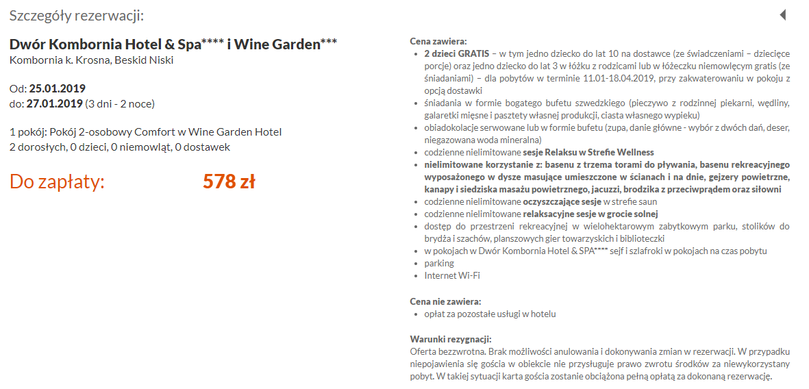 Rezerwacja noclegów