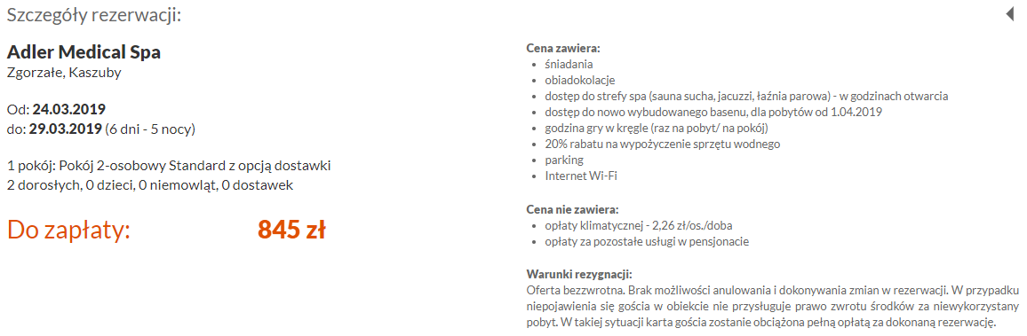 Rezerwacja noclegów