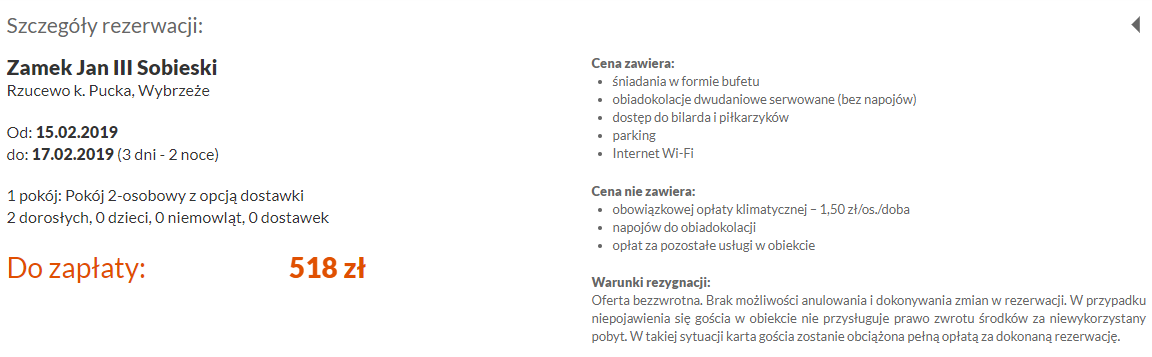 Rezerwacja noclegów