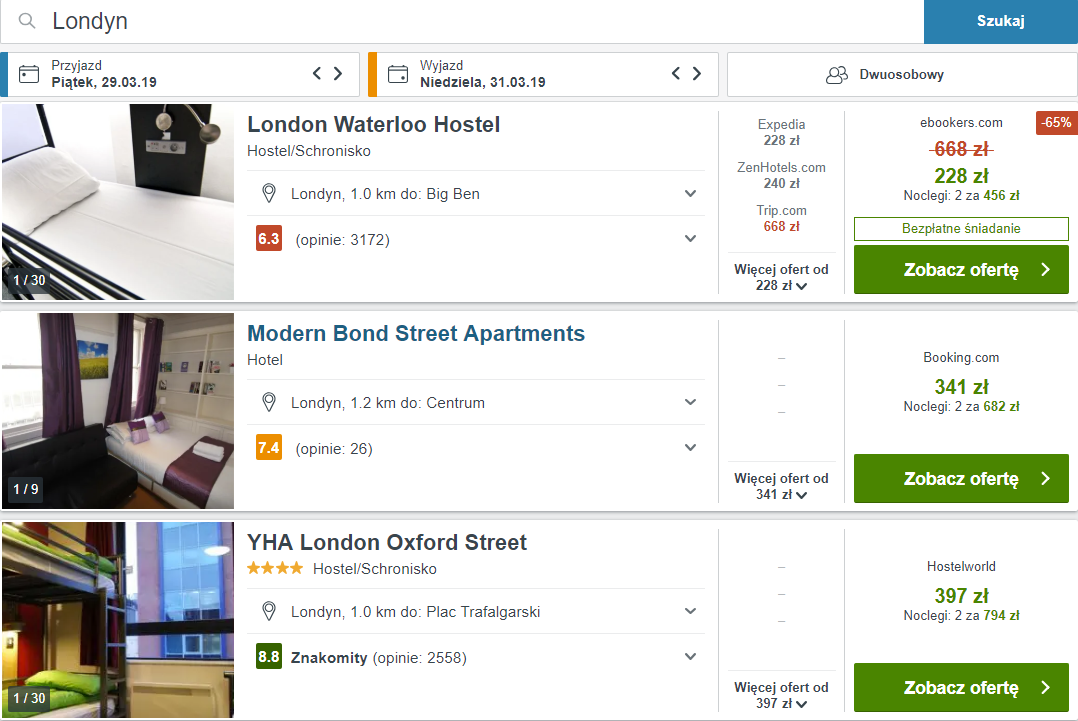 rezerwacja noclegów