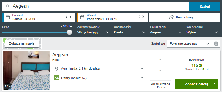 Rezerwacja obiektu