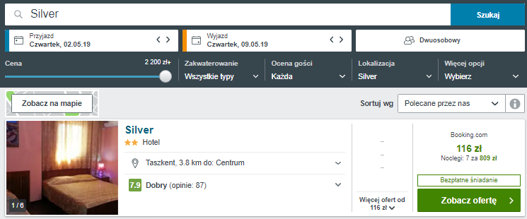 Rezerwacja obiektu