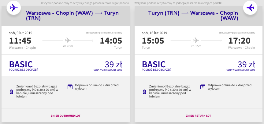 zarezerwuj loty do turynu