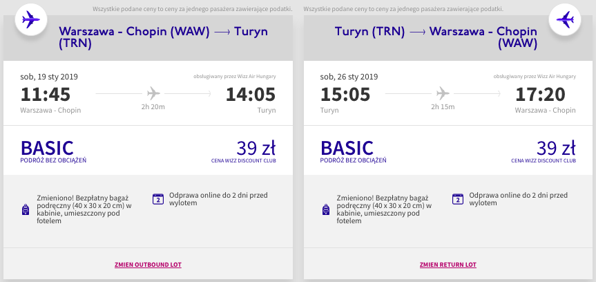 zarezerwuj loty do turynu