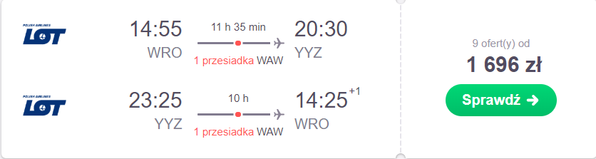 toronto z wrocławia
