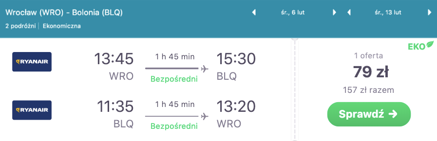 zarezerwuj loty do bolonii