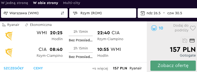 LOTY RZYM