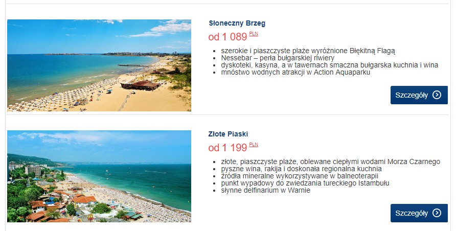 Oferta biur podróży do Bułgarii