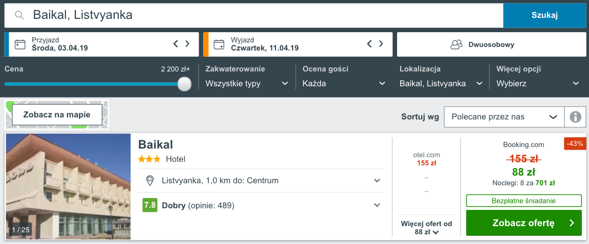 zarezerwuj hotel w rosji