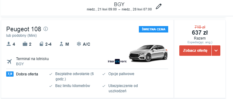 rezerwacja auta