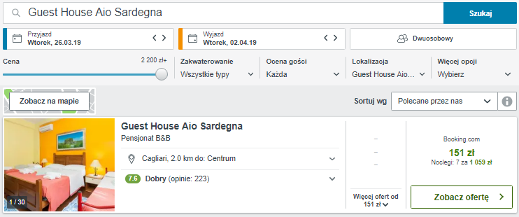 Rezerwacja obiektu