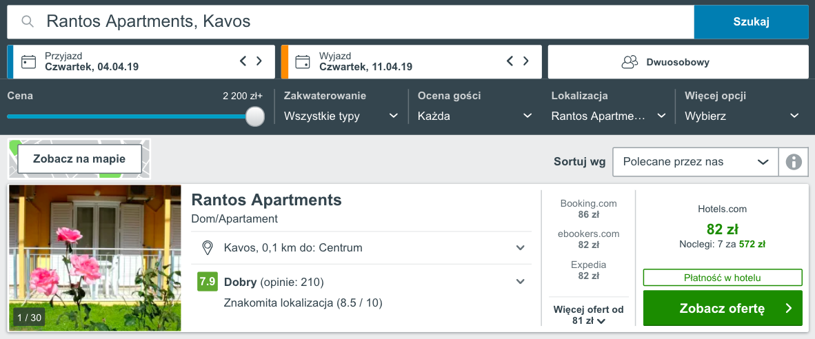 zarezerwuj hotel na korfu