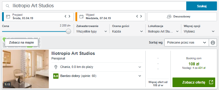 Rezerwacja obiektu