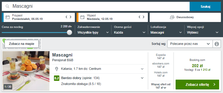 Rezerwacja obiektu