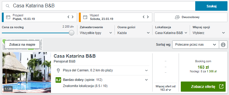 Rezerwacja obiektu