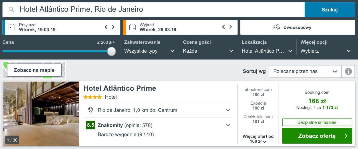 zarezerwuj hotel w rio