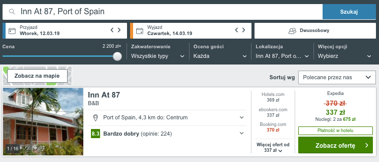 nocleg port of spain