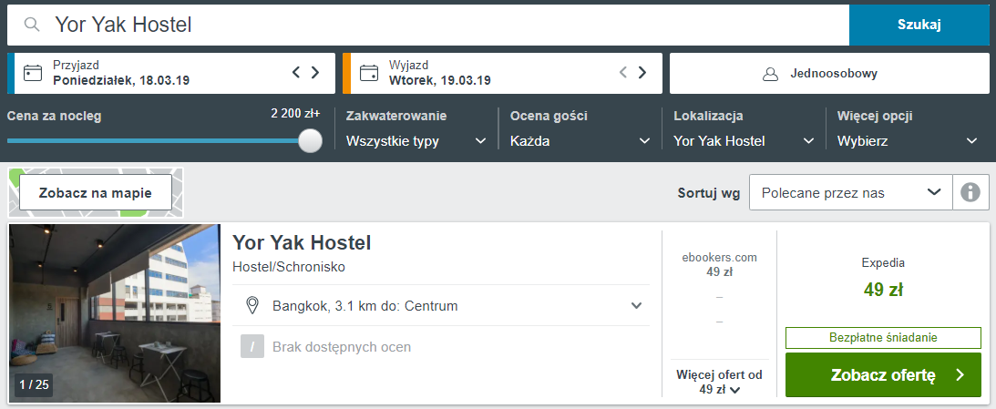 Rezerwacja noclegów