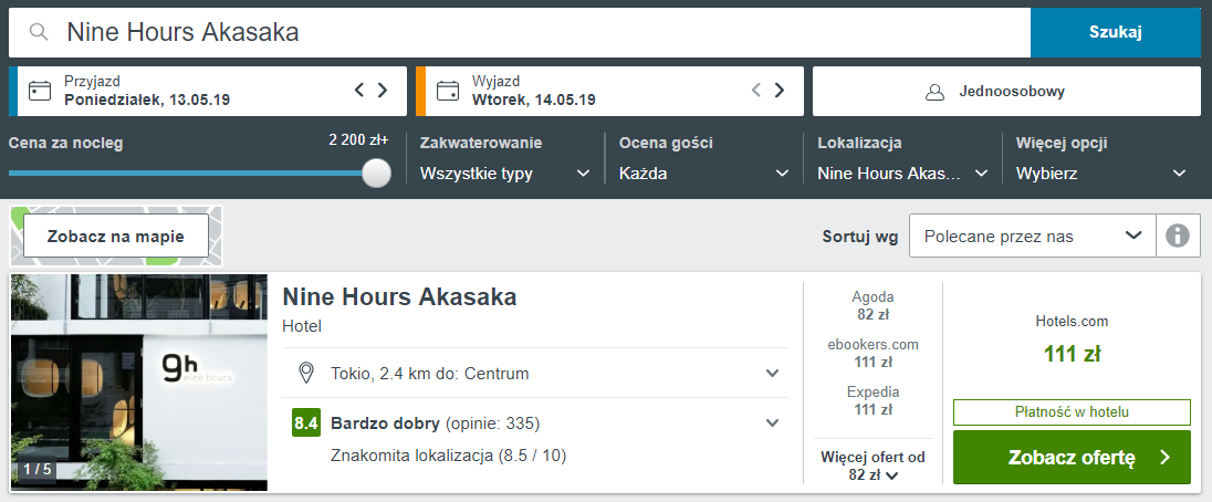 Rezerwacja noclegów
