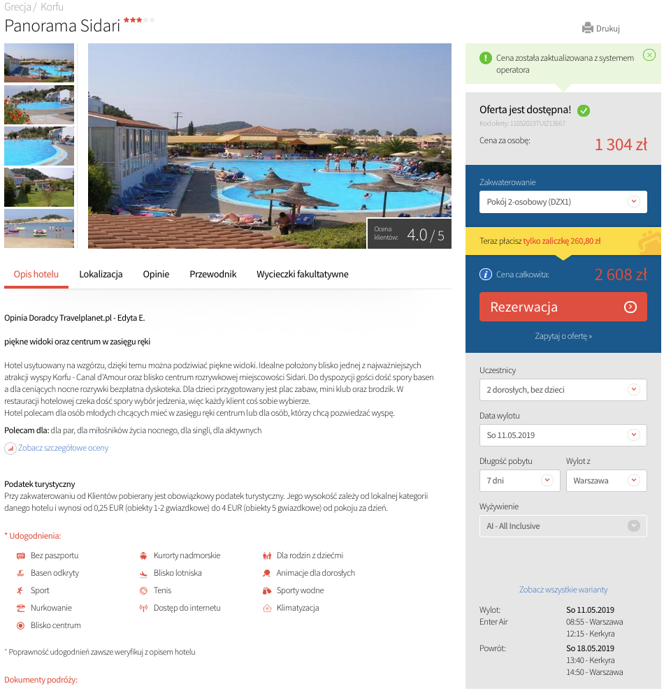 zarezerwuj wczasy na korfu