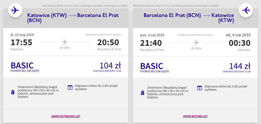 zarezerwuj loty do barcelony