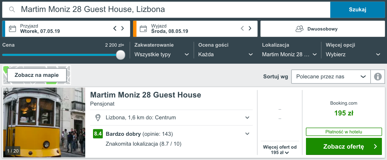 zarezerwuj hotel w lizbonie