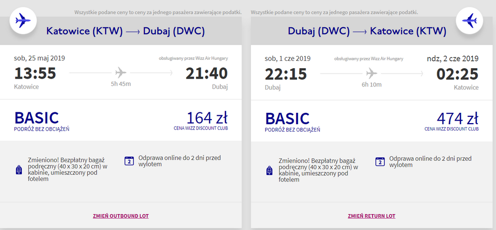 loty do dubaju