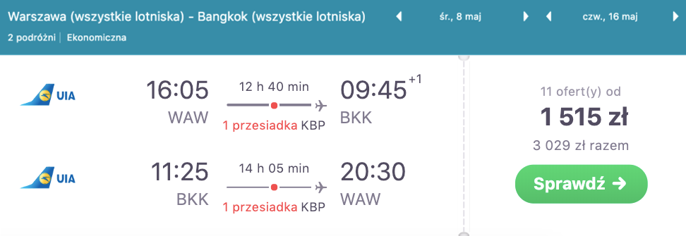zarezerwuj loty do bangkoku