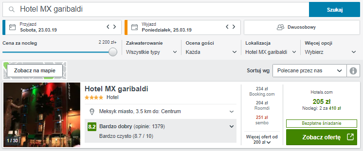 Rezerwacja obiektu