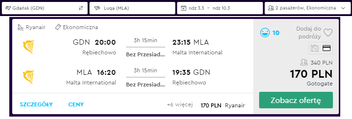 Malta loty