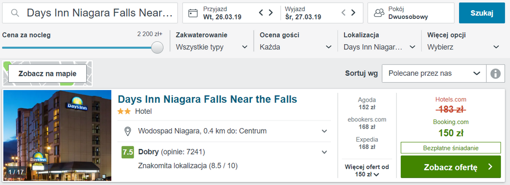 noclegi w niagarze