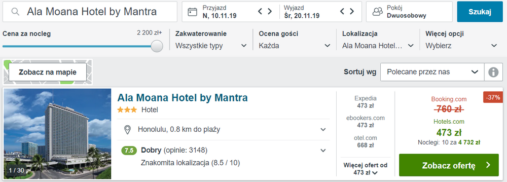 noclegi hawaje