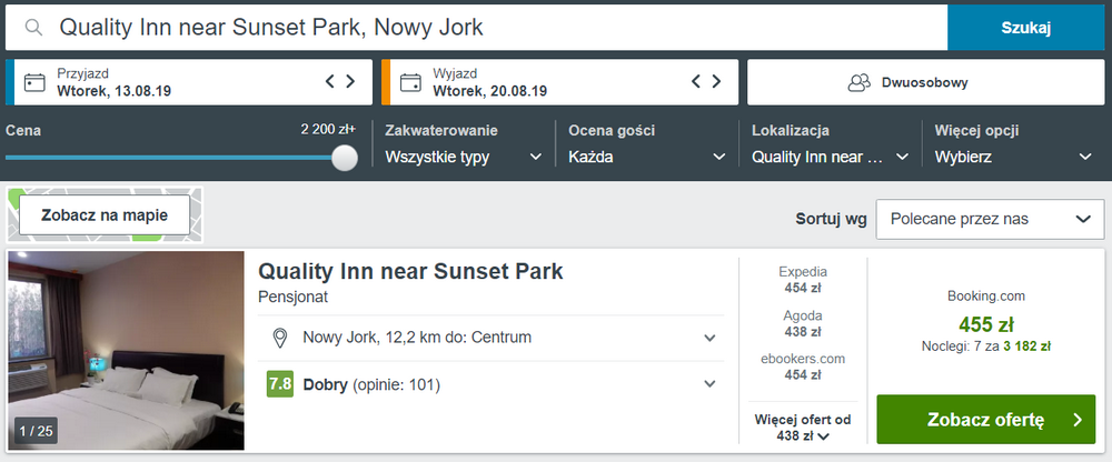 nowy jork noclegi