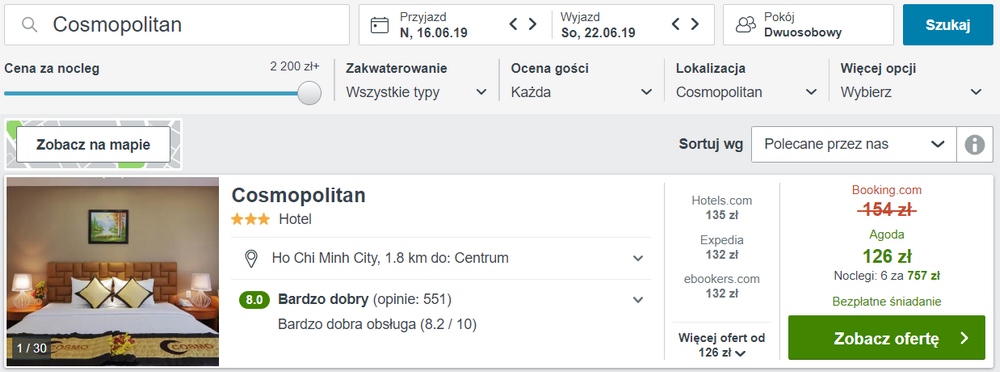 noclegi w sajgonie tanio