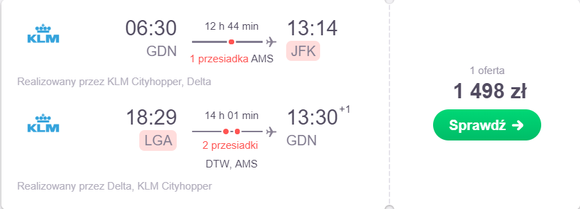 nowy jork z gdańska